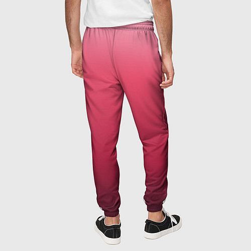 Мужские брюки Градиент гранатовый / 3D-принт – фото 4