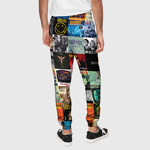 Мужские брюки Nirvana - обложки альбомов и песен / 3D-принт – фото 4