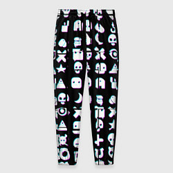 Брюки на резинке мужские Любовь смерть и роботы глитч, цвет: 3D-принт