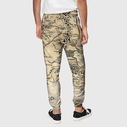 Мужские брюки Властелин колец карта / 3D-принт – фото 4