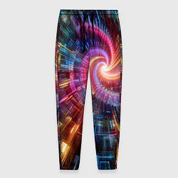Мужские брюки Fractal neon spiral - ai art fantasy