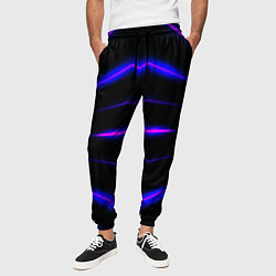 Брюки на резинке мужские Color black neon, цвет: 3D-принт — фото 2