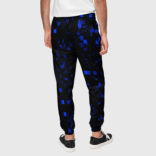 Мужские брюки Color blue khaki / 3D-принт – фото 4