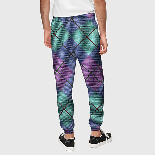 Мужские брюки Аргайл / 3D-принт – фото 4