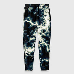 Брюки на резинке мужские Чёрно-синий разряд абстракция, цвет: 3D-принт