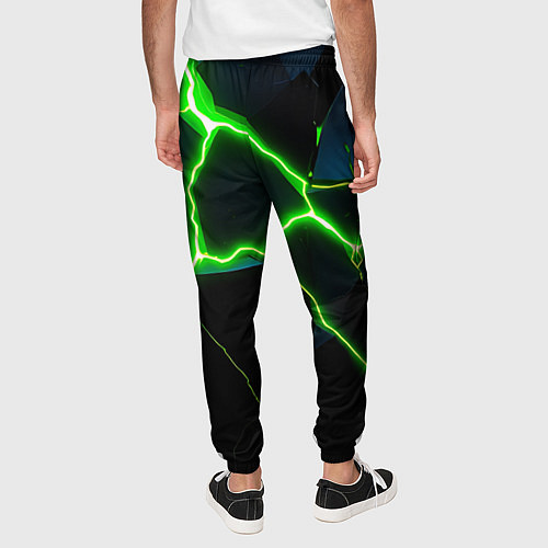 Мужские брюки Green split / 3D-принт – фото 4