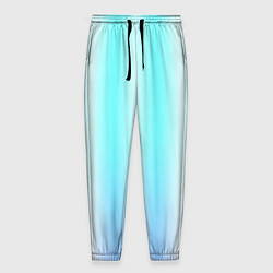 Брюки на резинке мужские Neon white blue lines, цвет: 3D-принт