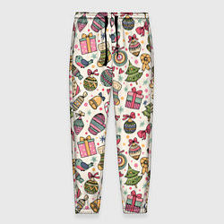 Мужские брюки Новогодний паттерн