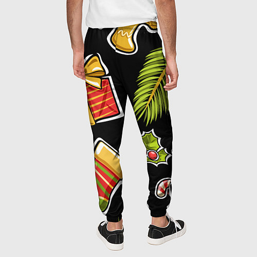 Мужские брюки Рождественский вайб / 3D-принт – фото 4