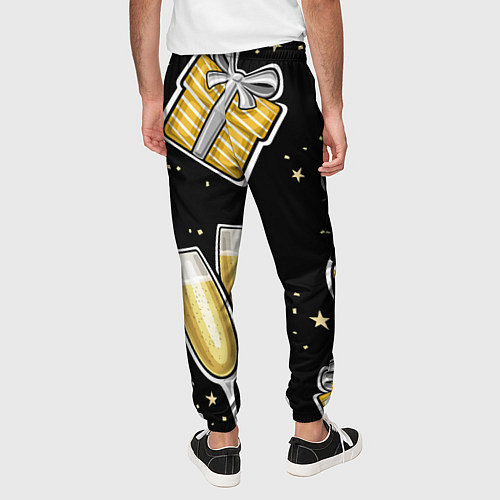 Мужские брюки Новогодний вайб / 3D-принт – фото 4