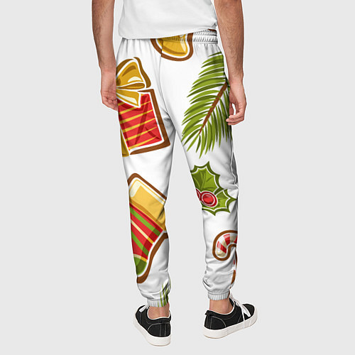 Мужские брюки Рождественский вайб / 3D-принт – фото 4