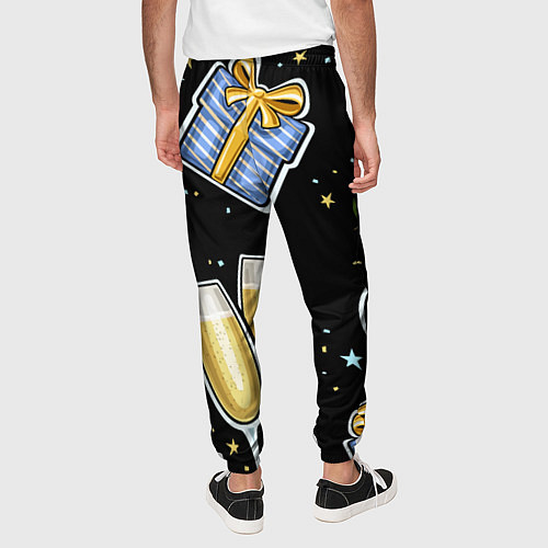 Мужские брюки Новогодний вайб / 3D-принт – фото 4