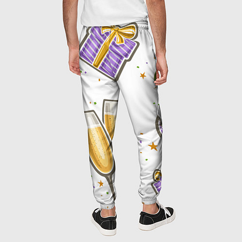 Мужские брюки Новогодний вайб / 3D-принт – фото 4
