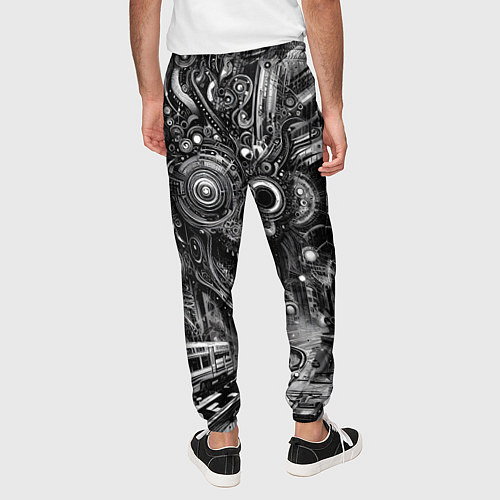 Мужские брюки Cyber urban skull - ai art fantasy / 3D-принт – фото 4