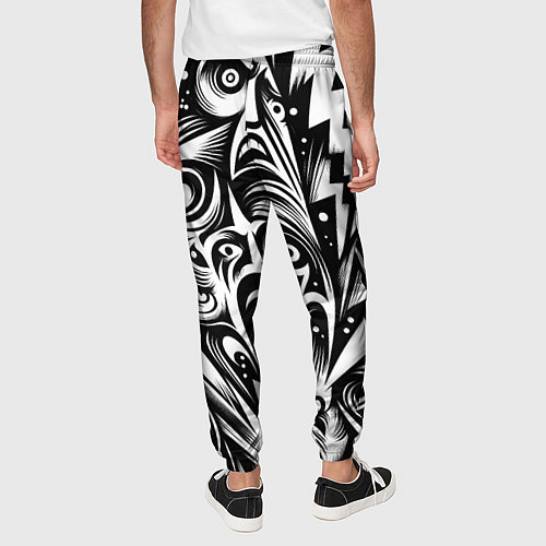 Мужские брюки Lightnings and faces - ai art fantasy / 3D-принт – фото 4