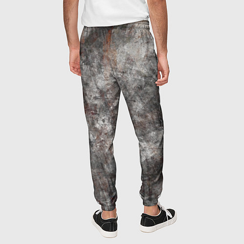 Мужские брюки Абстракция - gray stone / 3D-принт – фото 4