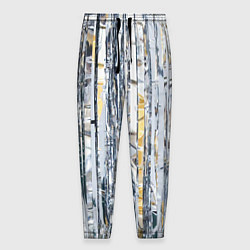 Брюки на резинке мужские Новогодний дождик, цвет: 3D-принт
