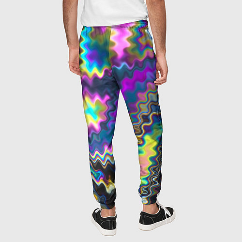 Мужские брюки Абстракция переливы / 3D-принт – фото 4