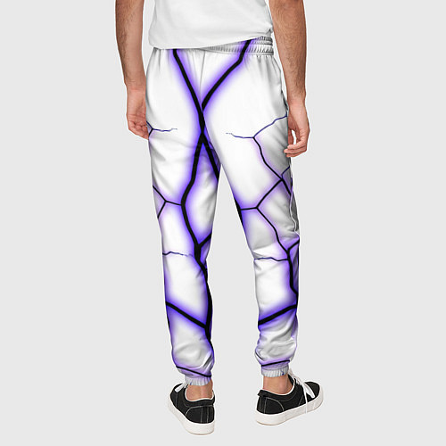 Мужские брюки Color white purple / 3D-принт – фото 4