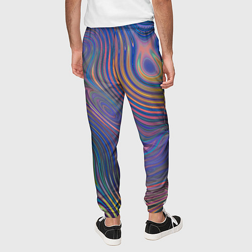 Мужские брюки Абстрактная рябь / 3D-принт – фото 4