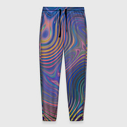 Брюки на резинке мужские Абстрактная рябь, цвет: 3D-принт