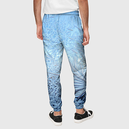 Мужские брюки Кристально-чистый морозный узор / 3D-принт – фото 4