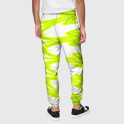 Мужские брюки Color neon green / 3D-принт – фото 4