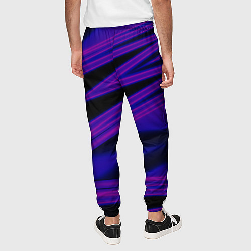 Мужские брюки Color multi-colored neon / 3D-принт – фото 4