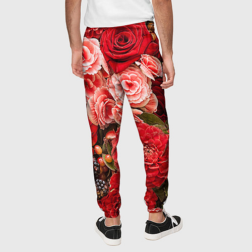 Мужские брюки Ассорти из цветов / 3D-принт – фото 4