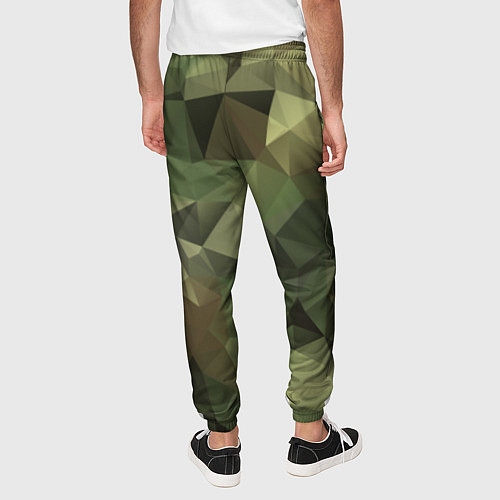 Мужские брюки Полигональный камуфляж / 3D-принт – фото 4