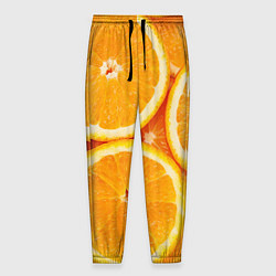 Брюки на резинке мужские Апельсин, цвет: 3D-принт