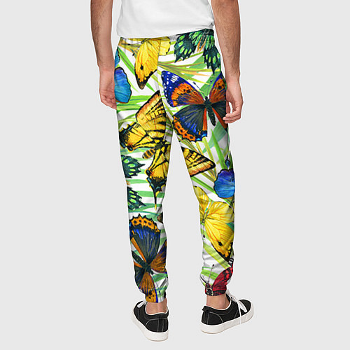 Мужские брюки Тропические бабочки / 3D-принт – фото 4