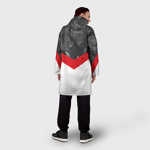 Мужской дождевик Man United FC: Grey Polygons / 3D-принт – фото 4