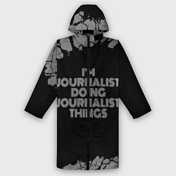Дождевик мужской Im journalist doing journalist things: на темном, цвет: 3D-принт