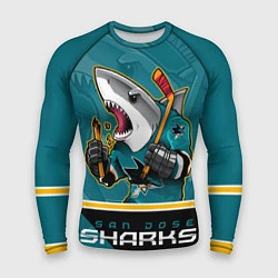 Рашгард мужской San Jose Sharks, цвет: 3D-принт