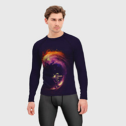 Рашгард мужской Космический серфинг, цвет: 3D-принт — фото 2