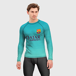 Рашгард мужской Barcelona FC: Aqua, цвет: 3D-принт — фото 2