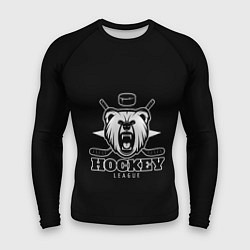 Рашгард мужской Bear hockey, цвет: 3D-принт