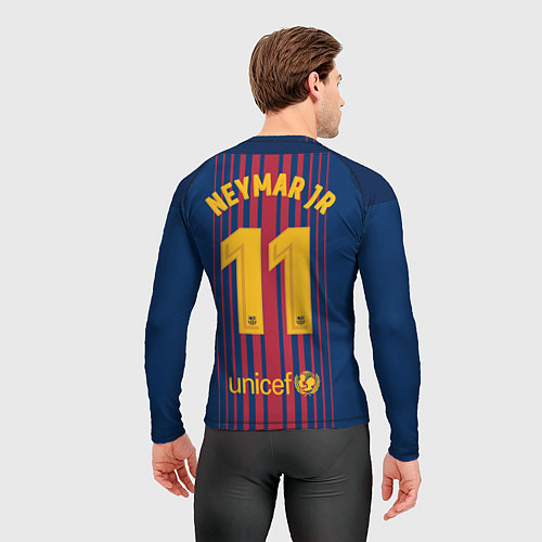 Мужской рашгард Barcelona FC: Neymar Home 17/18 / 3D-принт – фото 4