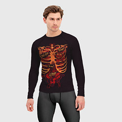 Рашгард мужской Человеческий скелет, цвет: 3D-принт — фото 2