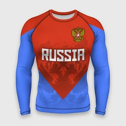 Мужской рашгард Russia Red & Blue