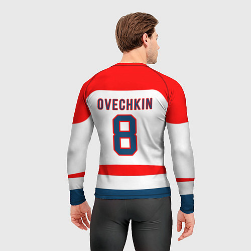 Мужской рашгард Washington Capitals: Ovechkin White / 3D-принт – фото 4