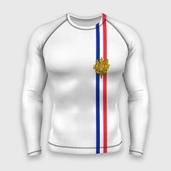 Рашгард мужской Франция: лента с гербом, цвет: 3D-принт