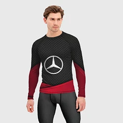 Рашгард мужской Mercedes Benz: Grey Carbon, цвет: 3D-принт — фото 2