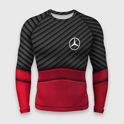 Мужской рашгард Mercedes Benz: Red Carbon