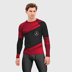Рашгард мужской Mercedes Benz: Red Sport, цвет: 3D-принт — фото 2