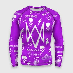 Мужской рашгард Watch Dogs 2: Violet Pattern