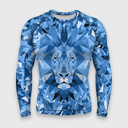 Рашгард мужской Сине-бело-голубой лев, цвет: 3D-принт