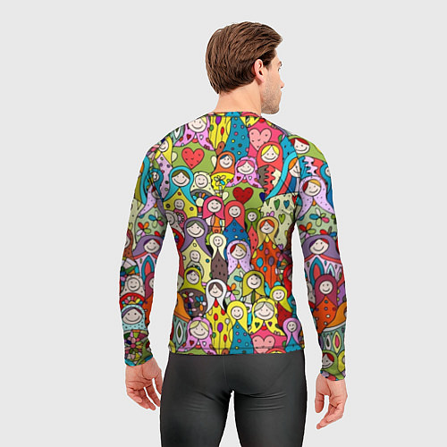 Мужской рашгард Весёлые матрешки / 3D-принт – фото 4
