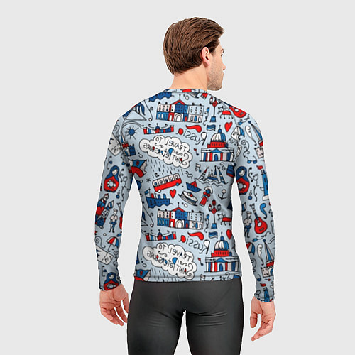 Мужской рашгард Travel to Saint Petersburg / 3D-принт – фото 4